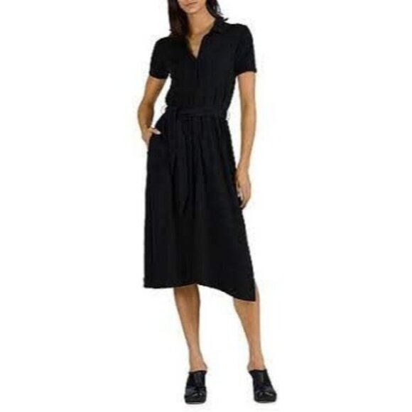 NWT ATM Side Slits Short Sleeve Midi Dress - Picture 1 of 11
